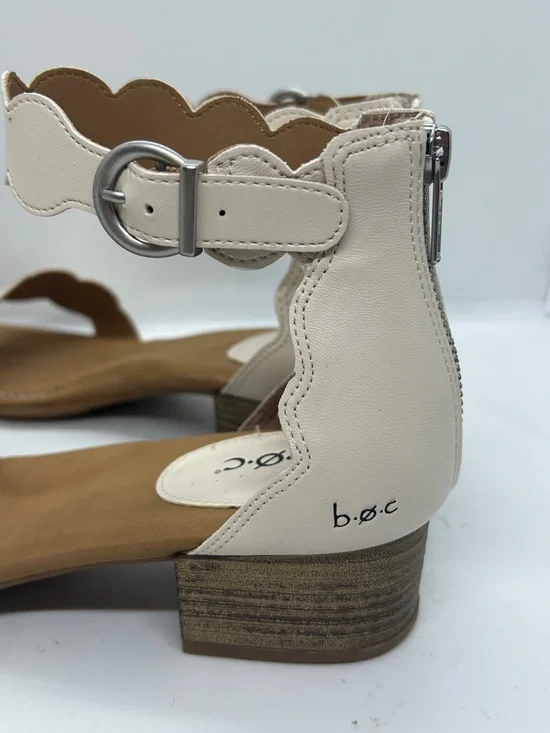 b.o.c. Women's Ivory Scalloped Ankle-Strap Sandals Size 10 NWOT - Picture 5 of 9